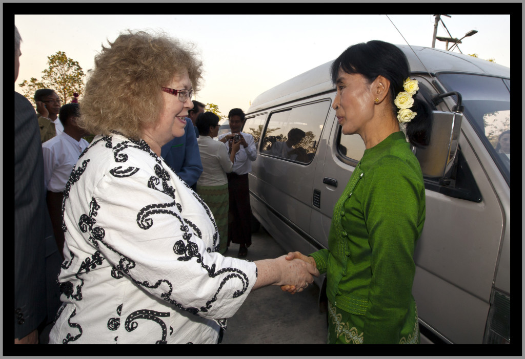 Jean with Aung San Suu Kyi