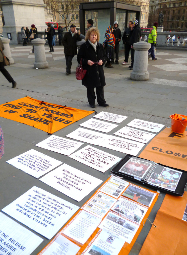 Jean at a London event calling for the release of Guantanamo Bay detainee Shaker Aamer.