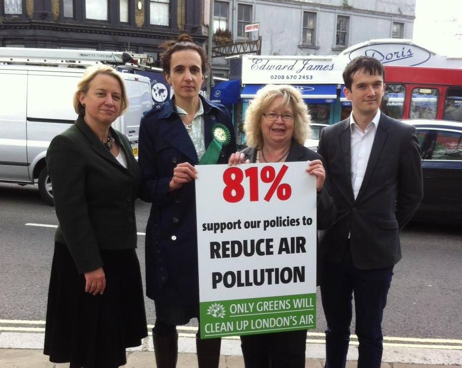 With Natalie Bennett, Caroline Allen and Tom Chance at The Triangle, Crystal Palace