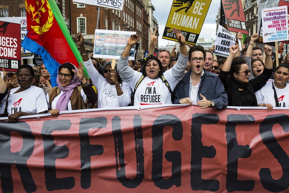 Refugees Welcome march, London (Credit. Redorbital/Demotix/Corbis)