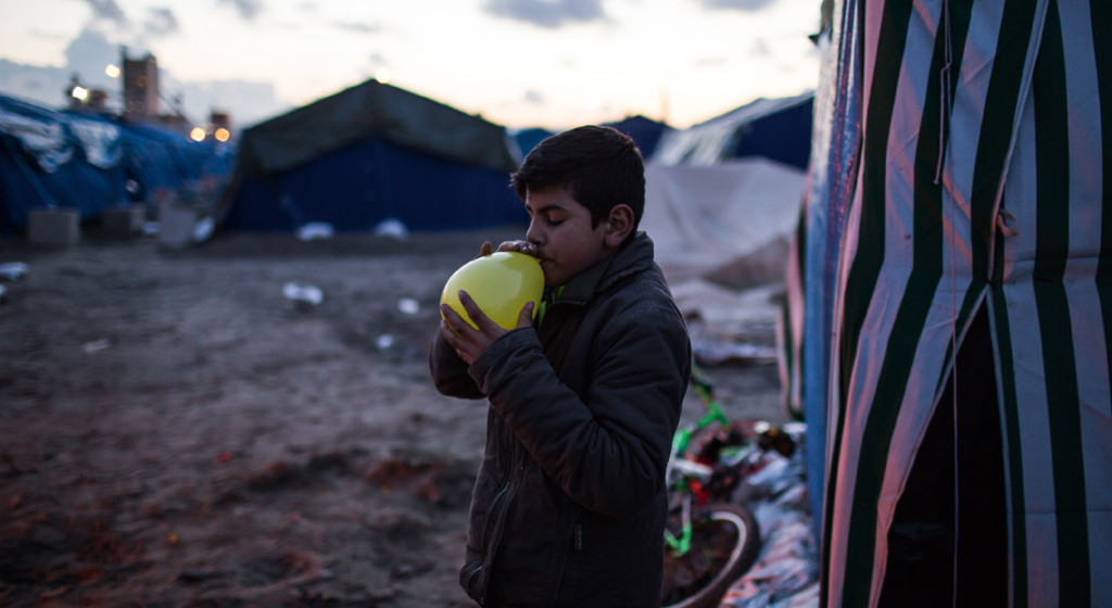 Photo from a report on unaccompanied children in northern France, by UNICEF.